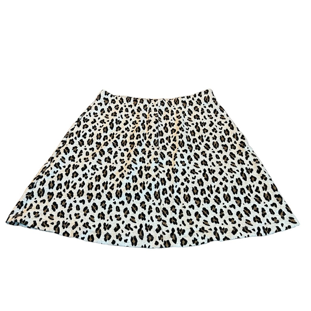LOFT leopard print mini skirt